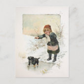 Winter Puppy op Thin Ice Briefkaart (Voorkant)