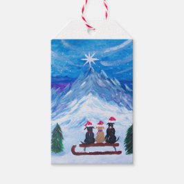 Winter Puppy Pals Cadeaulabel