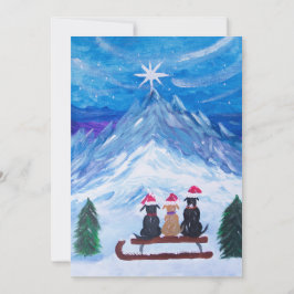 Winter Puppy Pals Feestdagenkaart