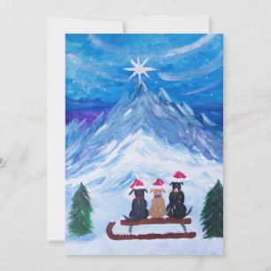 Winter Puppy Pals Feestdagenkaart