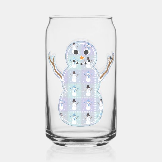 Winter Quilt Blikvorm Glas (Achterkant)