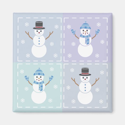 Winter Quilt Magnet (Voorkant)