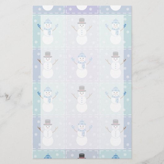 Winter Quilt Stationery Briefpapier (Voorkant)
