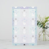 Winter Quilt Stationery Briefpapier (Staand voorkant)