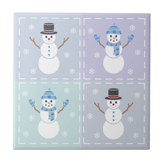 Winter Quilt Tile Tegeltje (Voorkant)