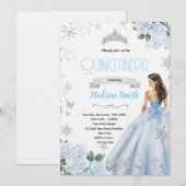 Winter Quinceañera-feest uitnodiging (Voorkant / Achterkant)