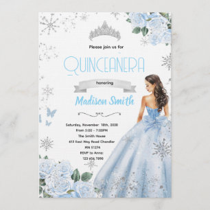 Winter Quinceañera-feest uitnodiging