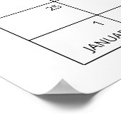 Winter Raad de Verwachte Datum kalender Poster (Hoek)