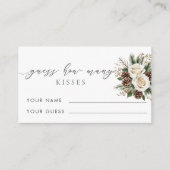 Winter raad eens hoeveel kussen bruidsspel informatiekaartje (Voorkant)