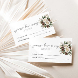 Winter raad eens hoeveel kussen bruidsspel informatiekaartje