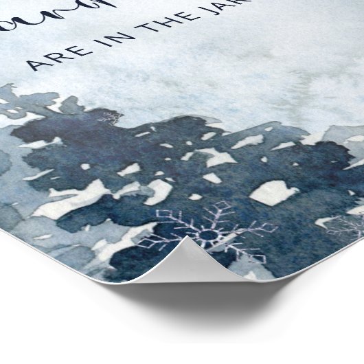 Winter Raad hoeveel Snoepjes Poster (Hoek)