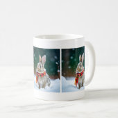 Winter Rabbit Coffee Mok (Voorkant rechts)