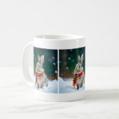 Winter Rabbit Coffee Mok (Voorkant links)