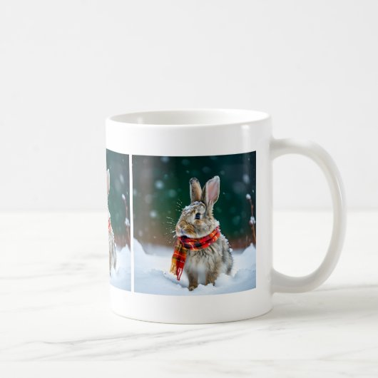 Winter Rabbit Coffee Mok (Rechts)