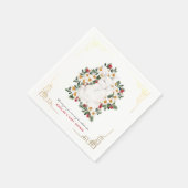 Winter Rabbit Floral | Baby shower Napkins Servet (Hoek)