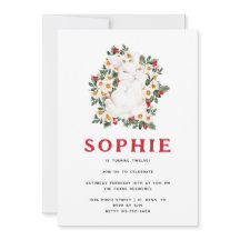 Winter Rabbit Floral | Partij voor de verjaardag