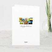 Winter Rabbit Holiday Christmas Peace beroemd gema Feestdagen Kaart (Achterkant)