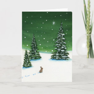 Winter Rabbit Holiday Christmas Peace beroemd gema Feestdagen Kaart