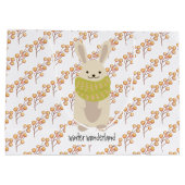 Winter Rabbit With His Striped Scarf Groot Cadeauzakje (Achterkant)