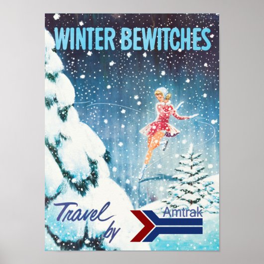 Winter Railroad Travel Poster (Voorkant)