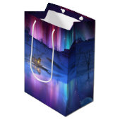 Winter Rainbow Gift Bag Medium Cadeauzakje (Voorkant Gekanteld)