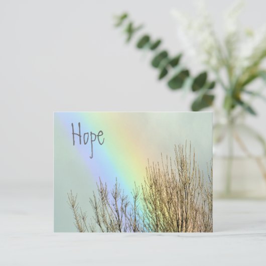 Winter Rainbow Hope Briefkaart (Staand voorkant)