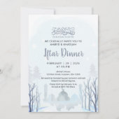 Winter Ramadan Iftar-dineruitnodiging Moskee Kaart (Voorkant)