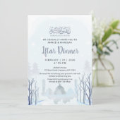 Winter Ramadan Iftar-dineruitnodiging Moskee Kaart (Staand voorkant)