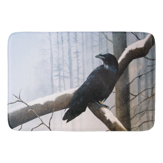 Winter Raven Badmat (Voorkant)