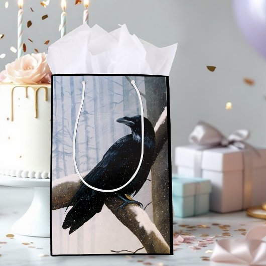 Winter Raven Forest Medium Cadeauzakje