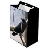 Winter Raven Forest Medium Cadeauzakje (Voorkant Gekanteld)