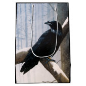 Winter Raven Forest Medium Cadeauzakje (Achterkant)