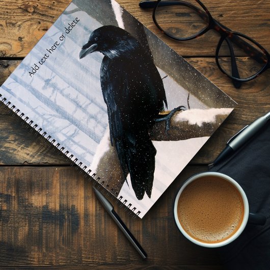 Winter Raven Forest Notitieboek