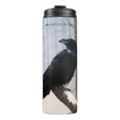 Winter Raven Forest Thermosbeker (Voorkant)