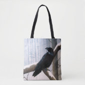 Winter Raven Forest Tote Bag (Voorkant)