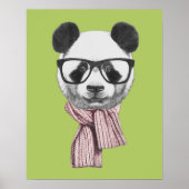 Winter Ready Panda Beer Poster (Voorkant)
