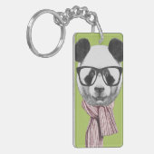 Winter Ready Panda Beer Sleutelhanger (Voorkant Links)