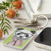 Winter Ready Panda Beer Sleutelhanger (Voorkant Rechts)
