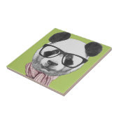 Winter Ready Panda Beer Tegeltje (Zijkant)