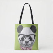 Winter Ready Panda Beer Tote Bag (Voorkant)