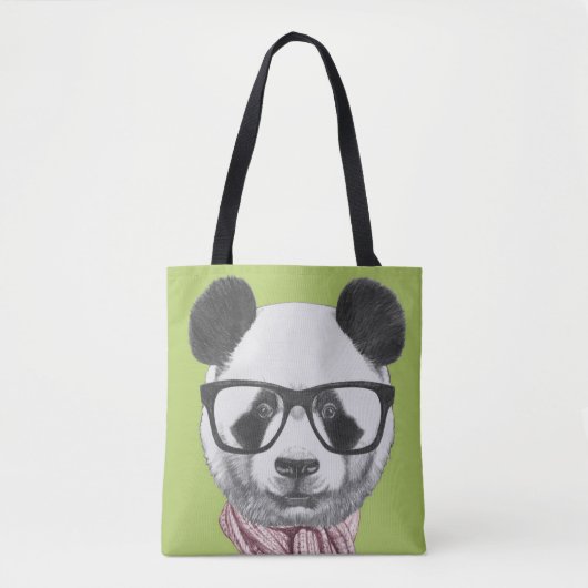 Winter Ready Panda Beer Tote Bag (Voorkant)