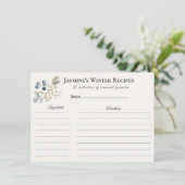 Winter Recept Kaart – Keuken Briefpapier (Staand voorkant)