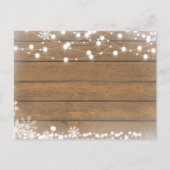 Winter Receptie Trouwbehuizing kaarten (Achterkant)