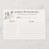 Winter Recipe Card – Kitchen Stationery Aankondiging (Voorkant)
