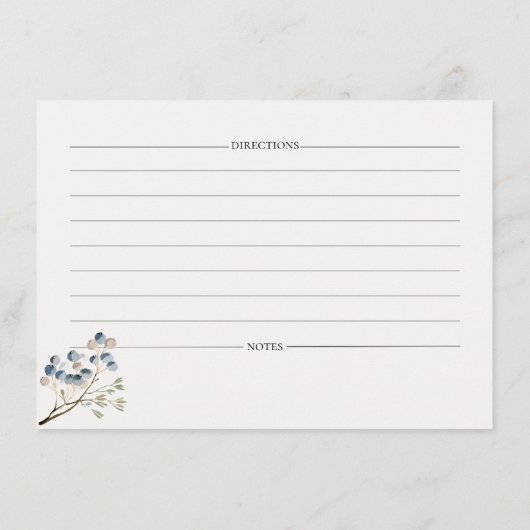 Winter Recipe Card – Kitchen Stationery Aankondiging (Achterkant)