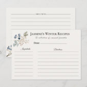 Winter Recipe Card – Kitchen Stationery Aankondiging (Voorkant / Achterkant)