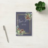 Winter Red Berries Pine Cones Wedding Post-it® Notes (Kantoor)