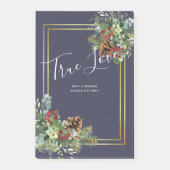 Winter Red Berries Pine Cones Wedding Post-it® Notes (Voorkant)