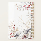 Winter Red Berries Vogels Planner (Achterkant)