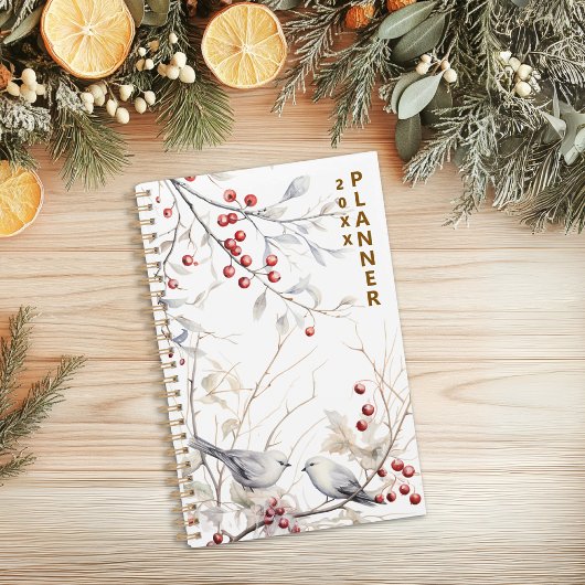Winter Red Berries Vogels Planner